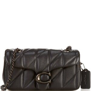 NWT Coach Quilted Tabby 20 All Black Crossbody Bag